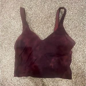 lululemon maroon tie dye align tank
